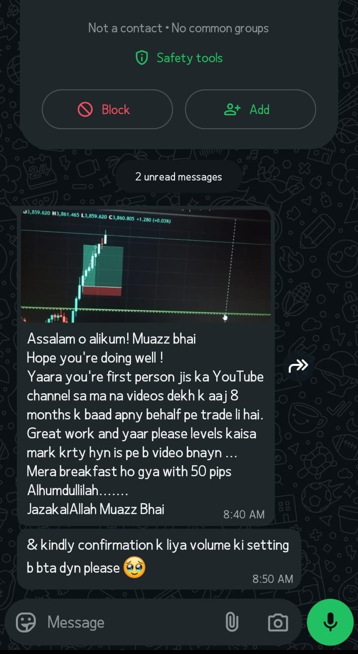 Client review — YouTube learner first live trade
